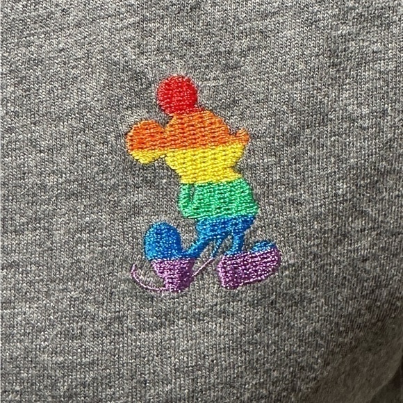 Walt Disney Women’s Polo Rainbow Mickey Patch size Small - Picture 4 of 7